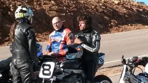 Hanging out with Guy Martin and Jimi Heyder in between runs on the mountain. Good Time!